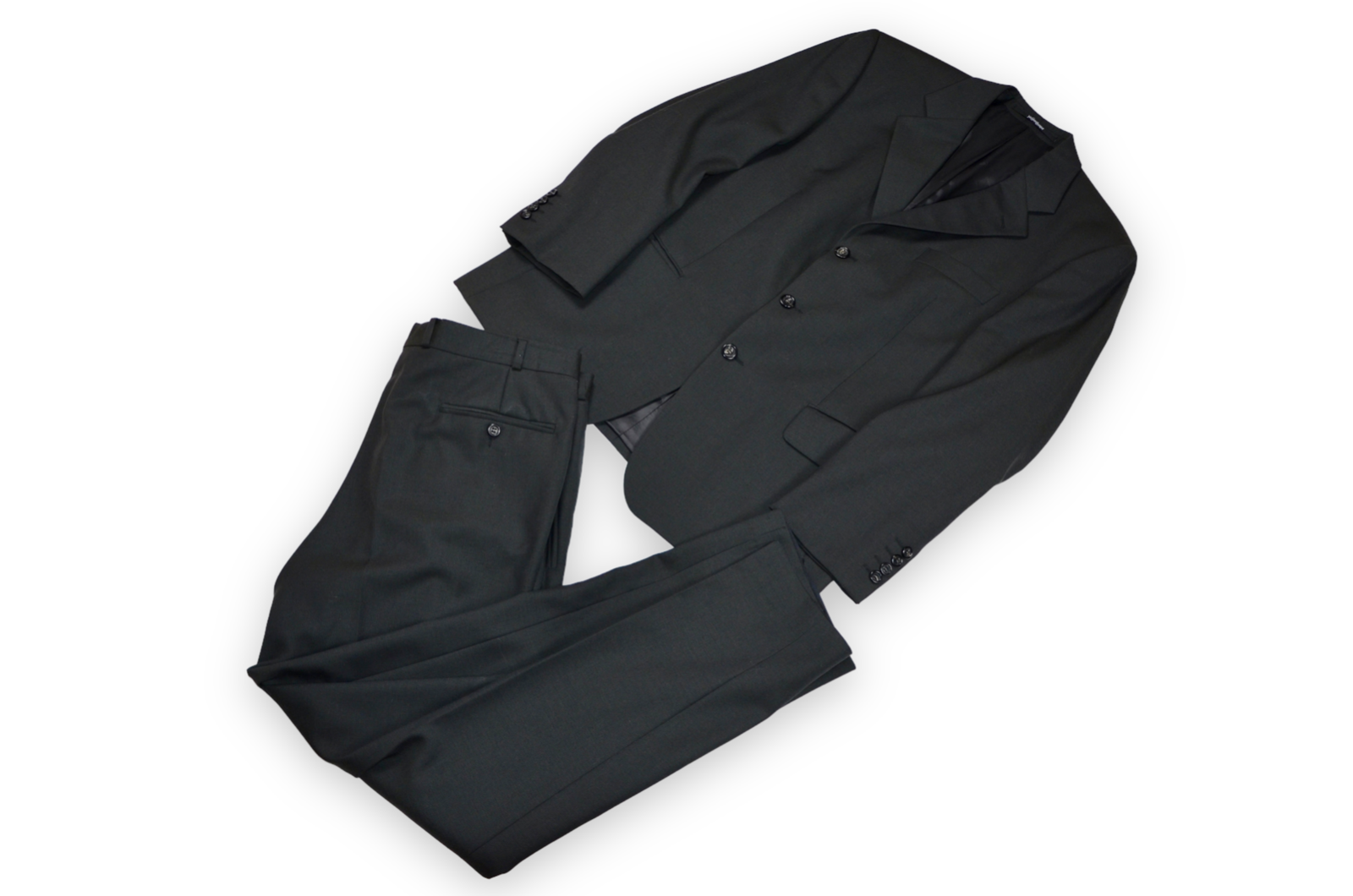 Pantaloni blazer da uomo neri classici Yves Saint Laurent Pour Bomme taglia 25