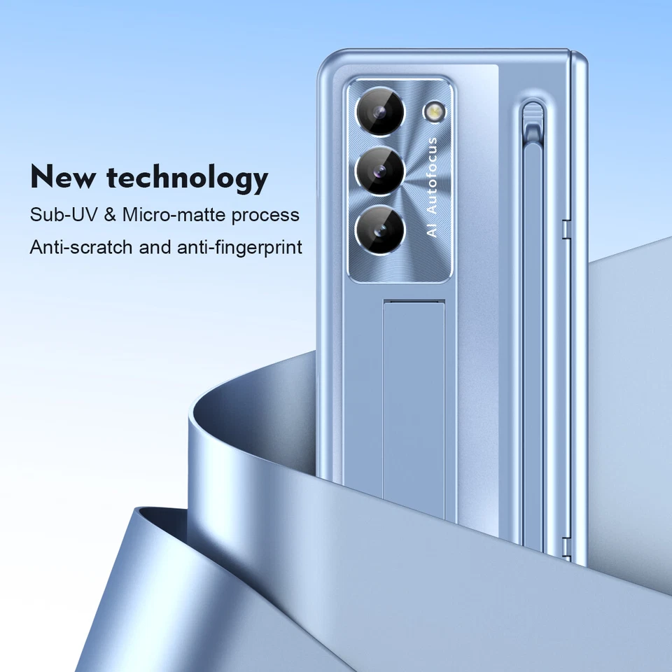 Funda con bisagra a prueba de golpes plegable 6 5 4 para Samsung Galaxy Z con bolígrafo Foto 3 de 4