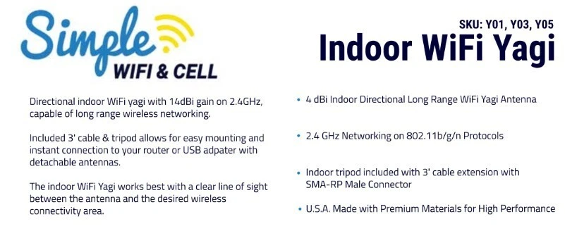 White Yagi Indoor Desktop Cantenna Wi-Fi 2.4 GHz  WiFi Antenna 15dBi booster - Image 3 of 4