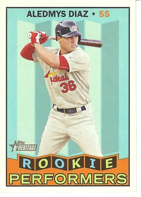 2016 TOPPS HERITAGE ALEDMYS DIAZ ROOKIE PERFORMERS BASEBALL CARD  RP-AD