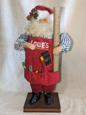 #ad 15quot; Kurt Adler Special Edition Lowes Work Shop Santa Claus Figure With Tag $92.94