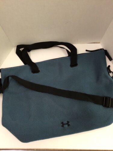 UnderArmor Gym Bag Double Handle Convertible Strap Blue Mesh Tote - Picture 1 of 7