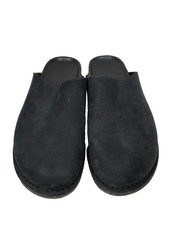 Jenni Kayne Womens Suede Slip On Clogs Mules Black Size 39 US 9 Made In Italy