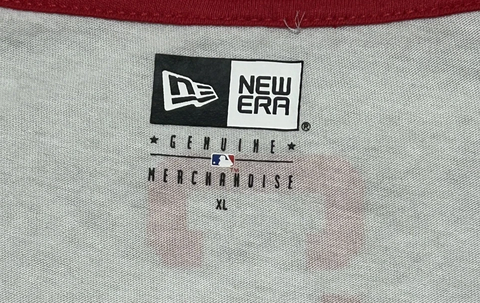 New Era St Louis Cardinals Shirt 3/4 Sleeve Red White XL Athleisure Sporty - Image 3 of 4