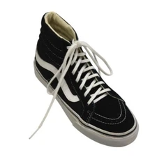 Vans Sk8 Hi High Top Skate Shoes Black White Mens 4 Womens 5.5 Canvas Suede