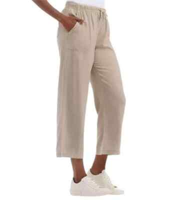 SPLENDID Women's Lightweight Relaxed Fit Wide Leg Crop Pant