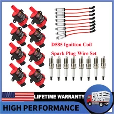 Ignition Coil Pack +Spark Plug+ Wires For 99-06 Chevy Silverado GMC LS 5.3L D585