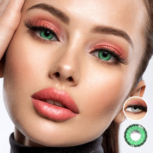 Farbige Kontaktlinsen Ever Green - LuxDelux grüne Jahreslinsen mit & ohne Stärke - Bild 3 von 50