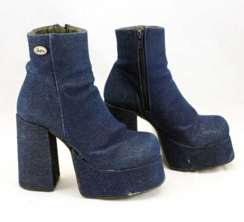 Buffalo 24401-T Stiefel Gr.37 Stiefeletten Jeansoptik Plateaustiefel (#3271) - Bild 4 von 7