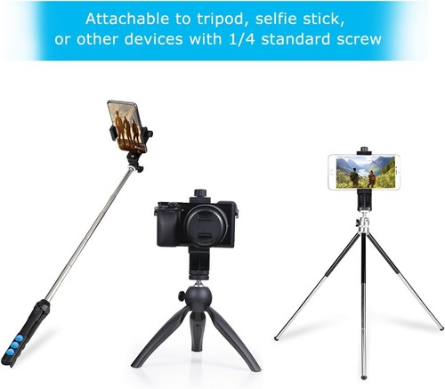 Adaptateur Support Trépied Smartphone 360 Degrés - Clip Réglable 2,2-4,1 Pouces - Photo 9 sur 9