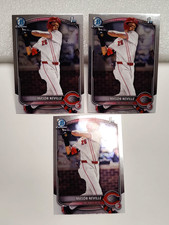 3 - 2025 BOWMAN DRAFT MASON NEVILLE BDC-109 CHROME RC CINCINNATI REDS