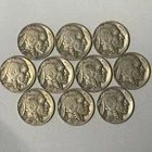 Lot of 10 Buffalo Nickels Full Dates US Indian Head Coins ***FREE SHIPPING***