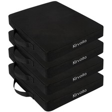Portable Bleacher Seat Cushions 4 Pack Waterproof Black SJ-PU BLK Led Kirvoita