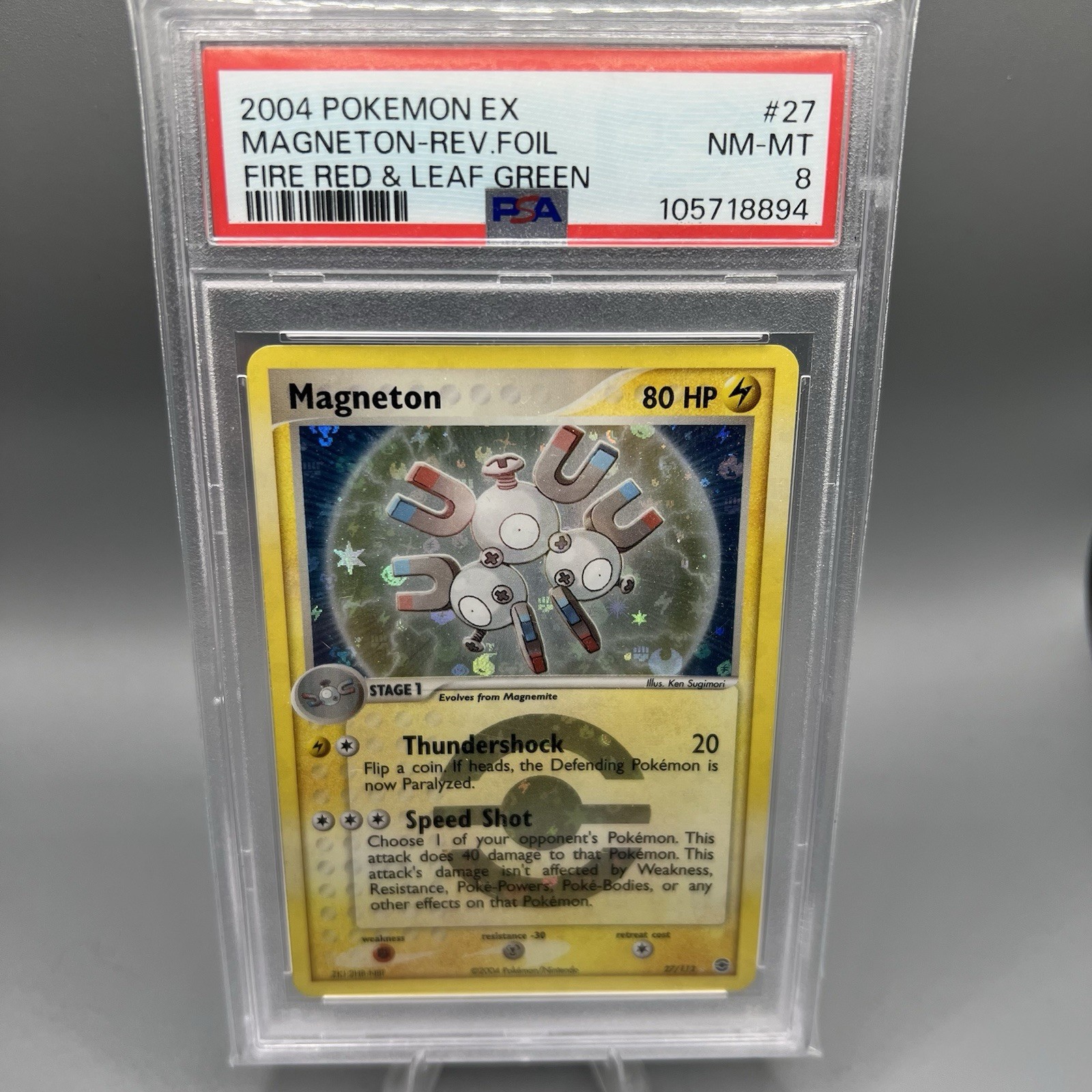 PSA 8 Magneton 2004 Pokemon EX FireRed LeafGreen Reverse Holo #27 NM-MT