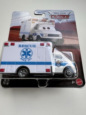 Disney Pixar Cars Morgan Martins Ambulance Car White 1 55 Metal