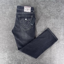 True Religion Ricky SN Flap Relaxed Straight Jeans Men  s 34x34 Smoky Mist NWT