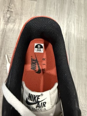 Nike Air Force 1 Low Top Men s Lace Up Sneakers White/Orange/Black