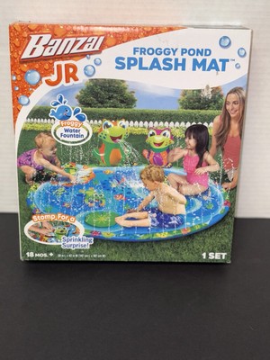 BANZAI JR FROGGY POND SPLASH MAT WATER FOUNTAIN 1 SET 58''L X 42''W
