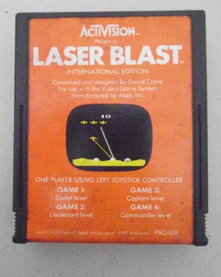 Atari Laser Blast Cartridge 1981 komplett getestet Top Zustand