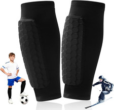 Soccer Shin Guards Shin Pads for Kids Youth Adult Calf Compression Sleeve with H