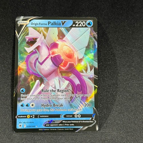 ORIGIN FORME PALKIA V 039/189 Holo V Rare Astral Radiance Pokemon NM/M NM/M