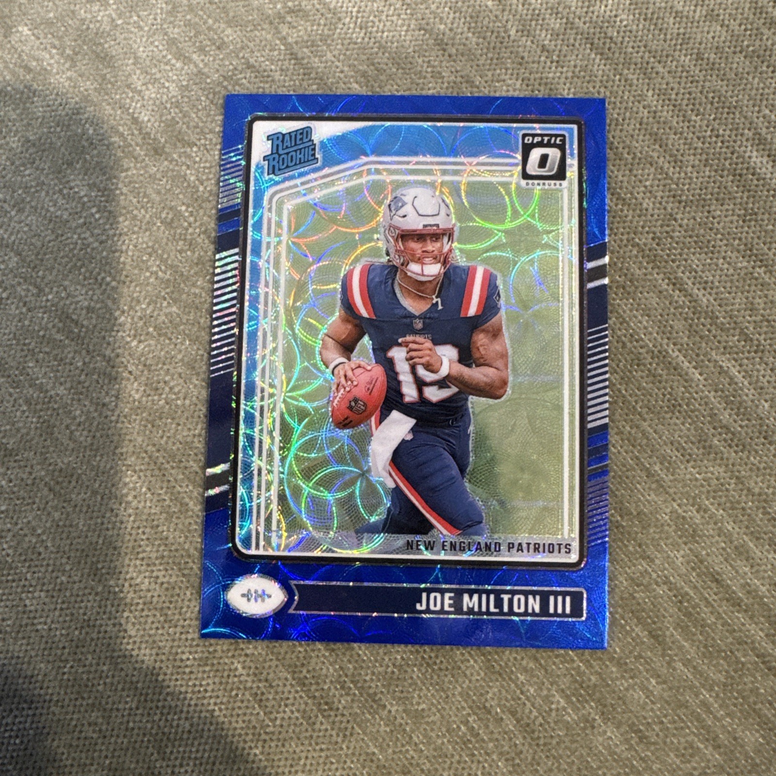 2024 Panini Donruss Optic - Rated Rookie Joe Milton III #255 Blue Scope Prizm