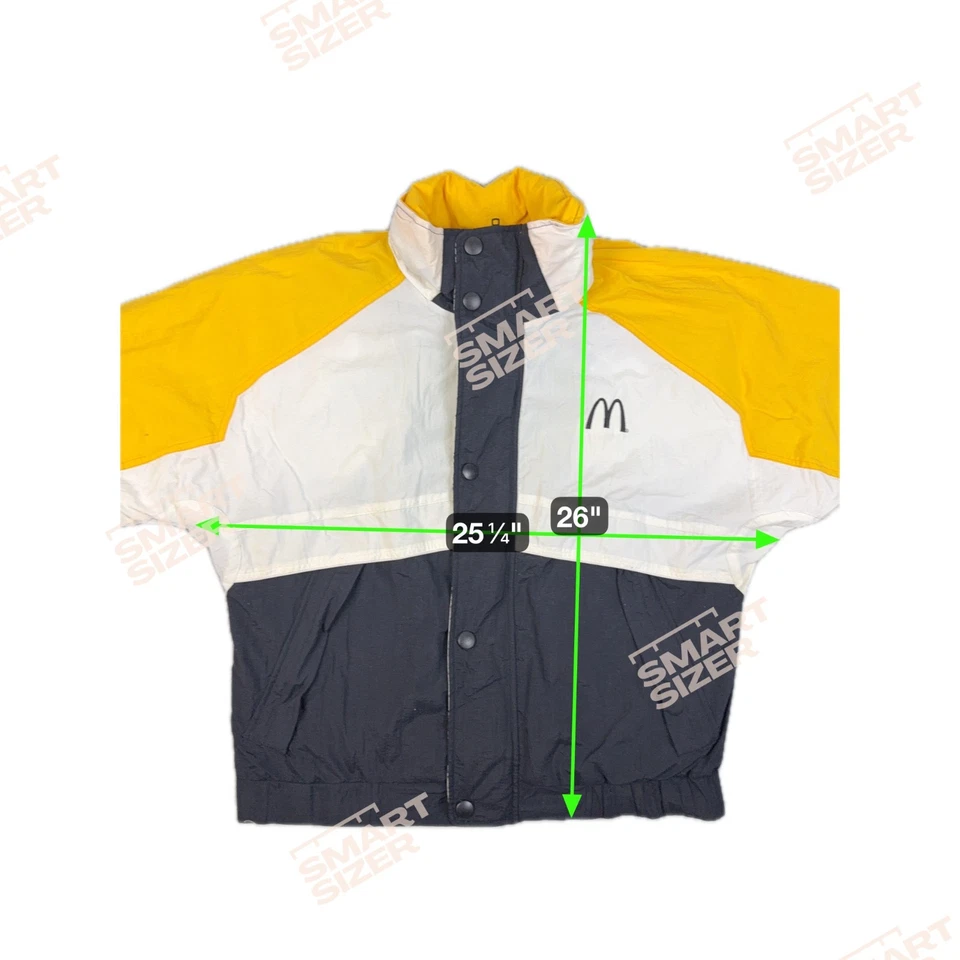 Vintage McDonald’s Employee Windbreaker Jacket Men’s Medium Full Zip Snap 90's - Image 3 of 4