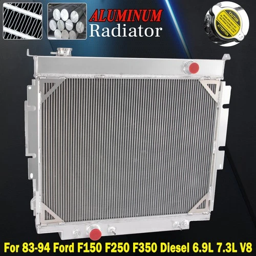 Aluminum Radiator For 1983-1996 1994 Ford F150 F250 F350 F59 Diesel 6.9L/7.3L V8