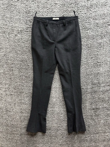 Pantalone equitazione PRADA donna 44 lana vergine made in Italy grigio