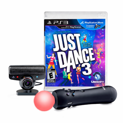 Just Dance 3 PS3 Move Bundle (Sony PlayStation 3, PS3) With Camera