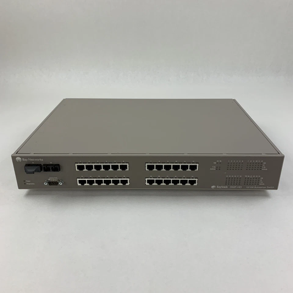 Bay Networks Baystack 350F-HD AL2012A08 24 Ports 10/100 Autosense Switch Tested - Image 2 of 4
