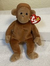 Ty Beanie Baby "BONGO" THE MONKEY WITH RARE TAN TAIL + PVC PELLETS