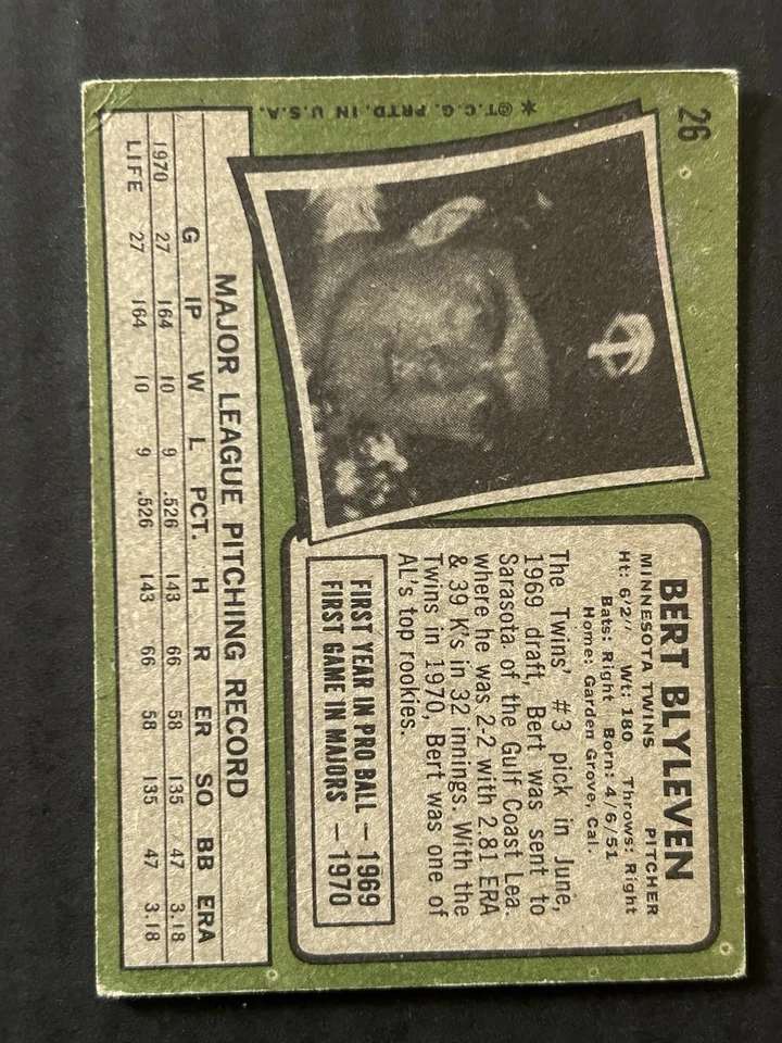 LOTE 190 CARTAS MINNESOTA TWINS 1968 A 1978 - Imagem 4 de 4