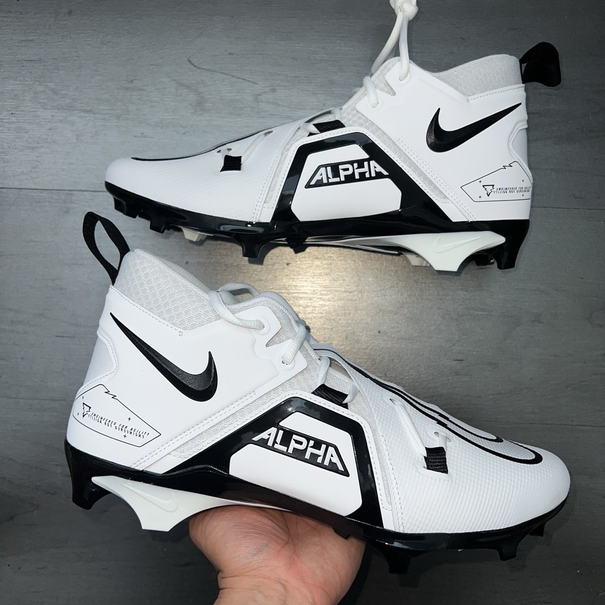 NEW Nike Alpha Menace Pro 3 Wide Men's Size 13 W Football White