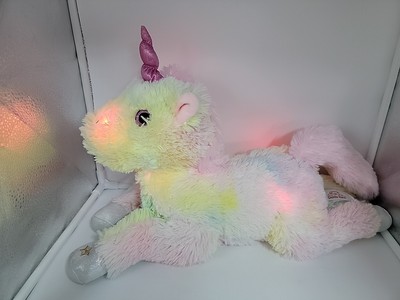 Cuddle Barn Magical Sparkle Light Up  & Chimes Unicorn 20'' Soft Animal Plush