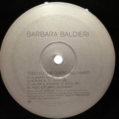 Barbara Baldieri - Todo Lo Quiero (All I Want) - UK Promo 12'' Vinyl - 2003 - ...