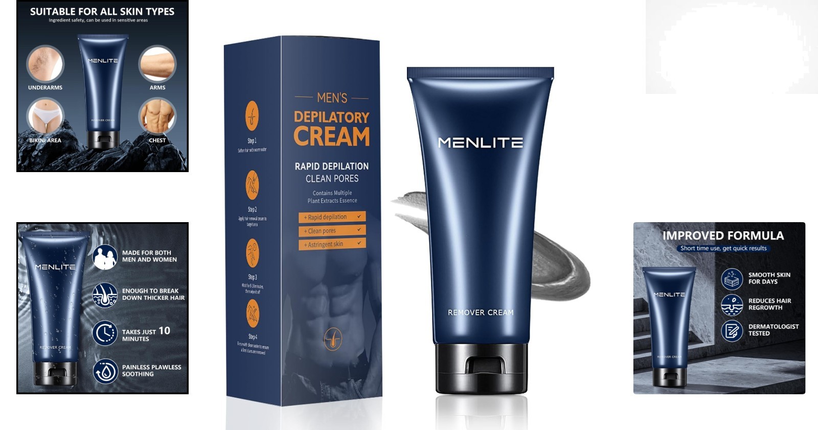 Painless Hair Remover Body Cream - 3.38fl oz - Gentle & Moisturizing Formula