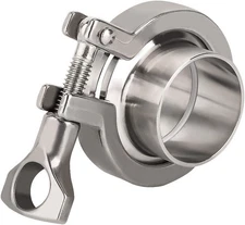 OD 4 in 102mm Sanitary Weld Ferrule + Tri Clamp + PTFE Gasket SS316
