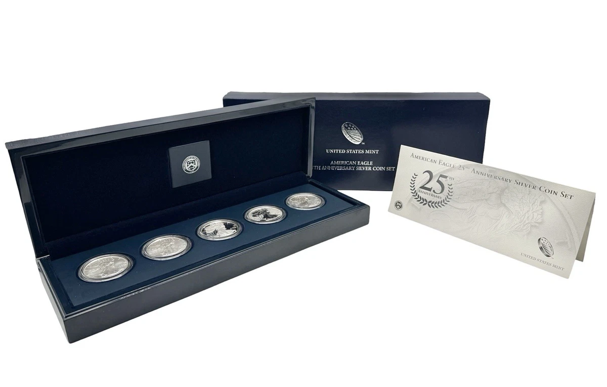 25+ American Eagle 25th Anniversary Silver 5 Coin Set 2011 for