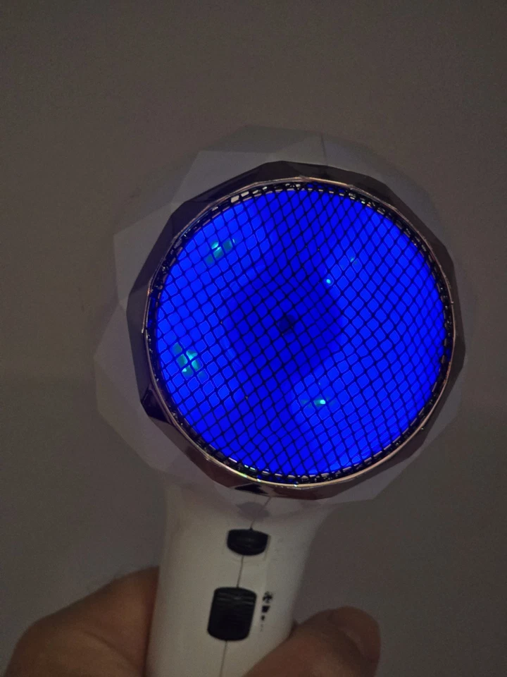 Secador de pelo iónico InStyler Blu Turbo blanco con Cool Shot 2 ajustes de calor funciona Foto 3 de 4