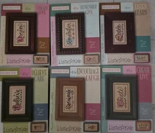 "Living with Charm" Lizzie Kate Series Cross Stitch Charts. 