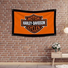 Harley Davidson Motorr&auml;der Flagge 3x5 Ft Show Garage Banner Man Cave Wall Decor