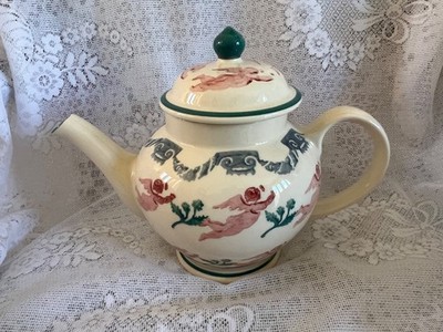 EMMA BRIDGEWATER SCHWAMMGESCHIRR SELTENE ROTE CHERUBS TEEKANNE ROYAL ACADEMY TOP