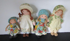 4 Vtg Knickerbocker Holly Hobbie Friends Rag Dolls Set Amy, Heather, Holly