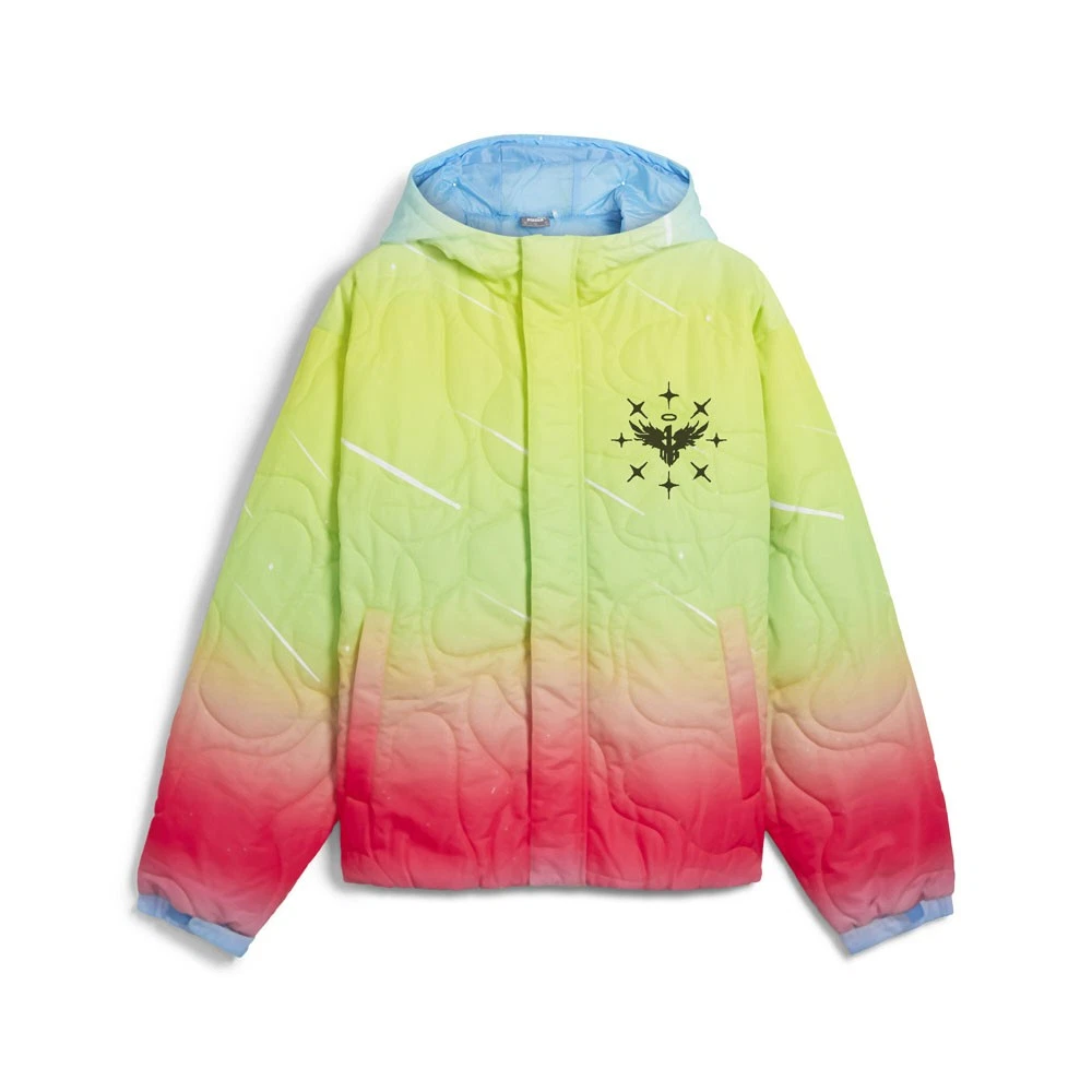 Puma Melo 1Love Gradient giacca full zip uomo verde rosa giallo casual atleta