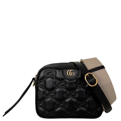 Gucci GG Matelassé Umhängetasche Schwarz / sehr gut