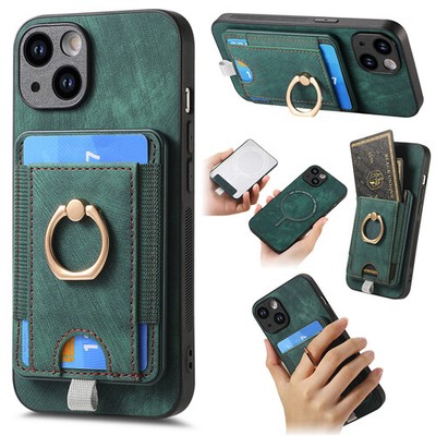 Für iPhone 16e 15 14 13 12 11 Pro Max Hülle Leder Abnehmbar Wallet Karten Case
