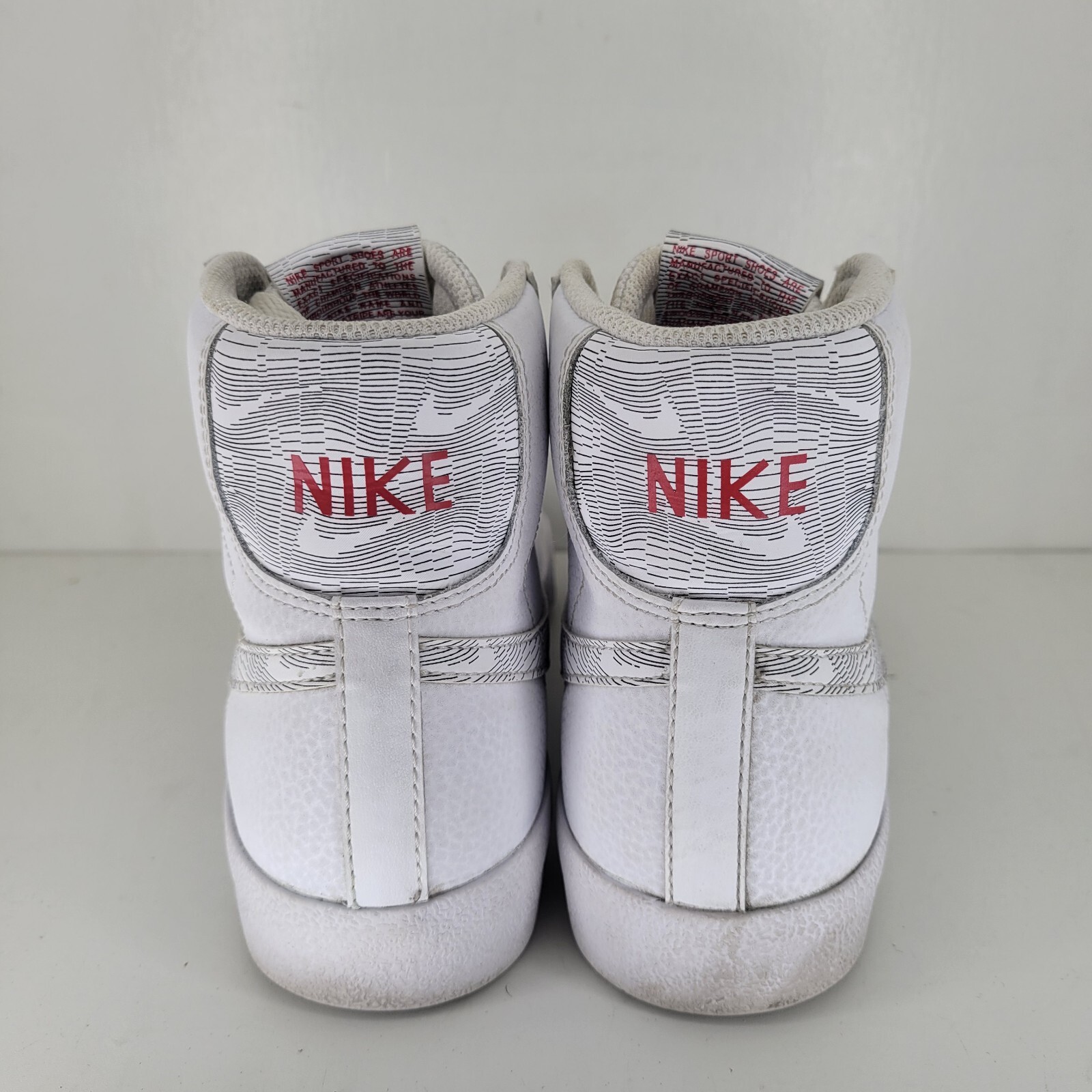 SAOLA NikeBlazer Mid '77 GS' Bianco Stampa Logo Sneakers Scarpe Donna Tg 8 Gioventù 6 5