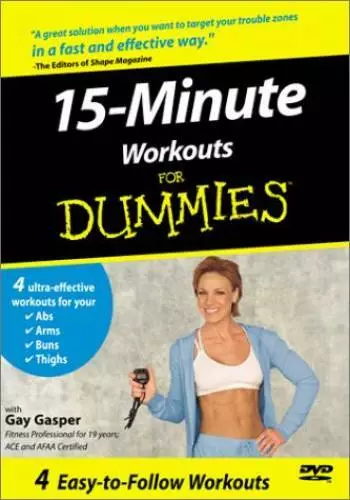 15 Minute Workouts for Dummies DVD By Gay Gasper VERY GOOD