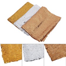 Gold/Silver Glitter Sequin Table Runner 12"x108" Sparkly Wedding Party Decor UK